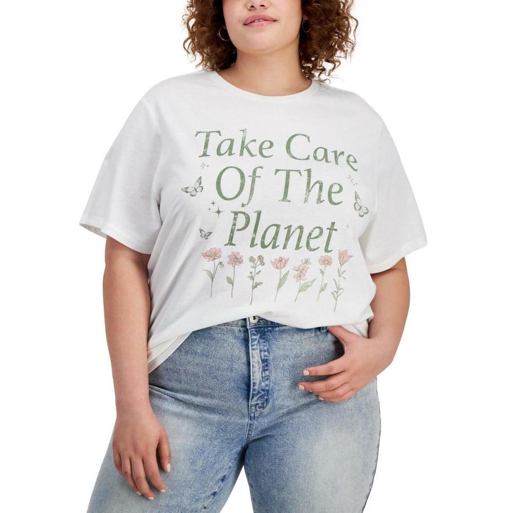 Grayson Threads The Label Take Care Of The Planet T Shirt Offwhite Size 2X NWT